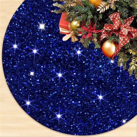 blue christmas tree skirt